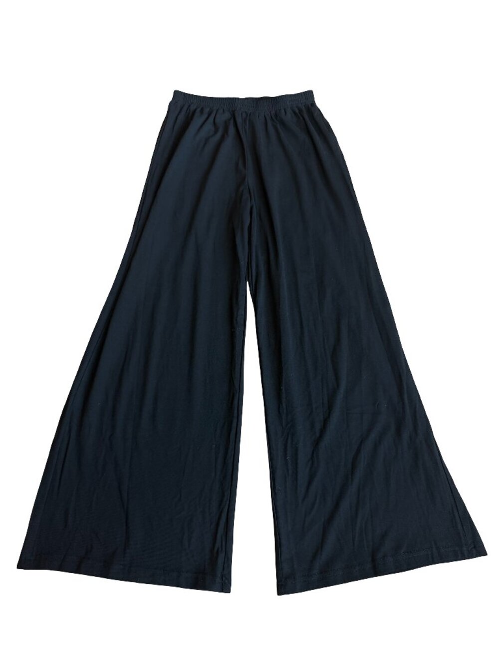 Cider Black Wide Leg Flowy Pull On Pants Stretch Knit Breathable X-Small Women's